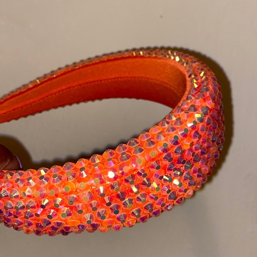 Orange crystal headband - Picture 3 of 3